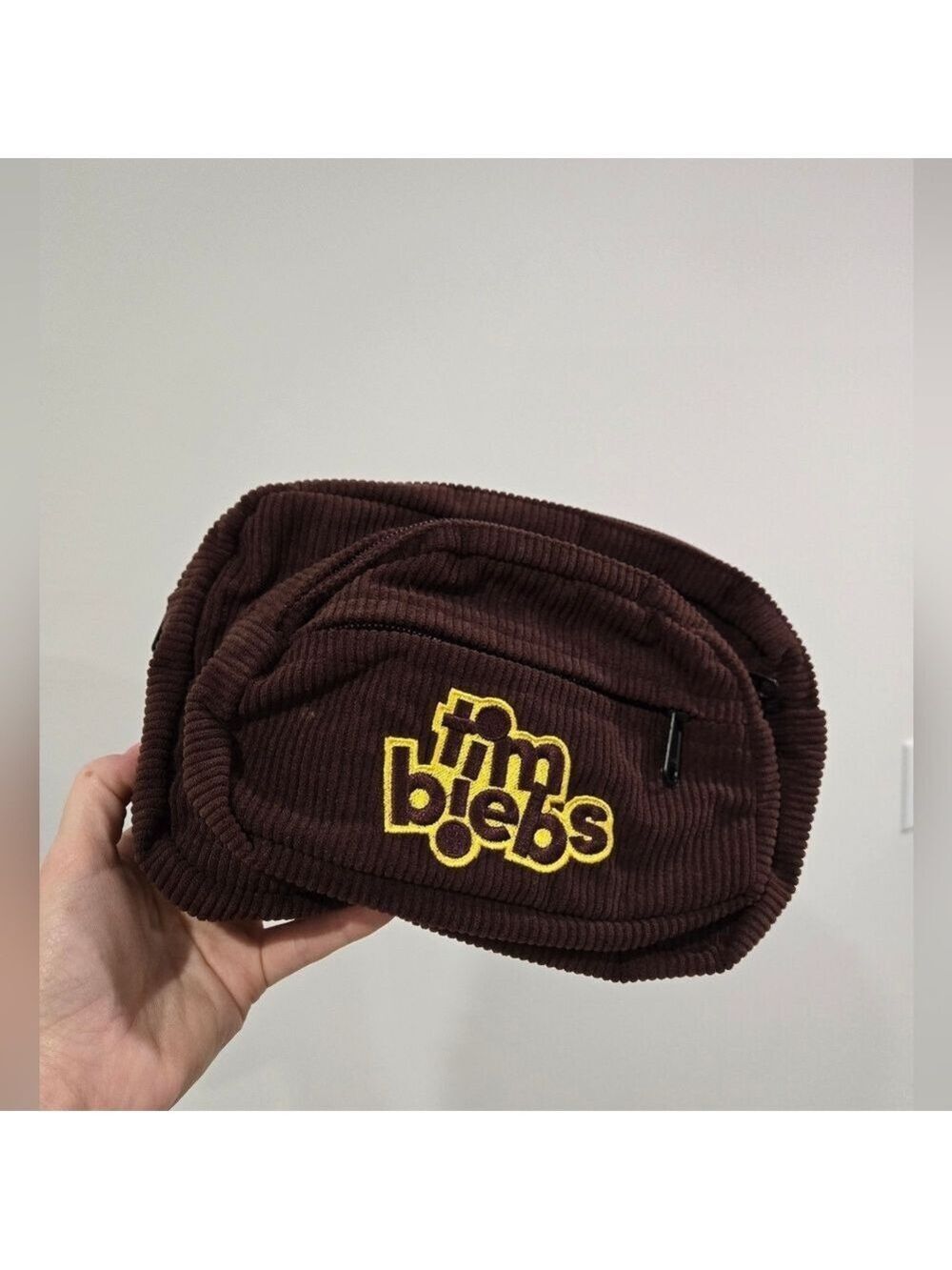 NWOT Tim Horton's X Justin Bieber Tim Biebs Corduroy Fanny Pack